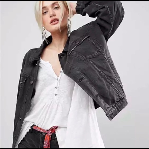 RELISTED Boho Embroidered Oversized Embroidered Jean Jacket - Picture 6 of 14